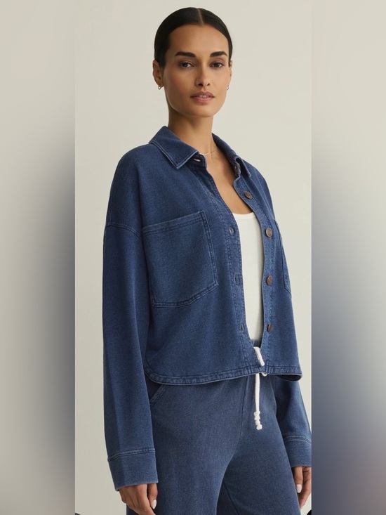 Z Supply Jackets & Blazers - Z Supply All Day Cropped Knit Denim Jacket